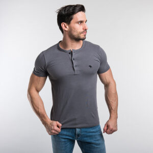 Abercrombie & Fitch férfi póló, szürke, 100% pamut