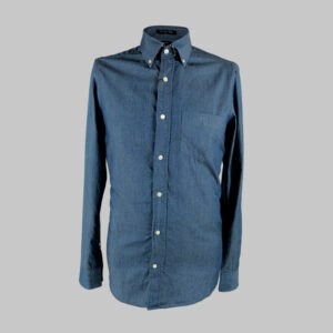 Gant férfi hosszú ujjú ing, kék, 100% pamut, fitted