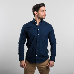 Gant férfi hosszú ujjú ing, sötétkék, 100% pamut, regular fit