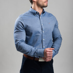 Gant férfi hosszú ujjú ing, világoskék, 100% pamut, extra slim fit