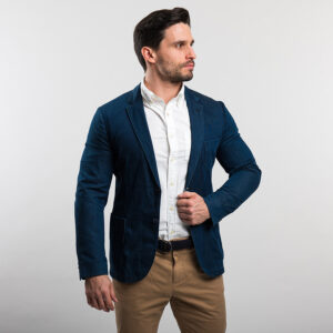 Gant férfi zakó, kék, pamut