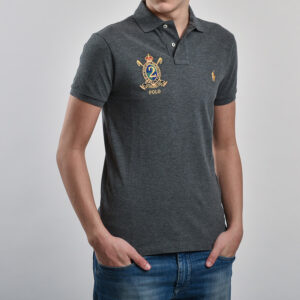 Polo Ralph Lauren férfi galléros póló, szürke, 100% pamut