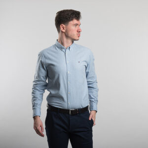 Tommy Hilfiger férfi hosszú ujjú ing, világoskék, 100% pamut, regular fit