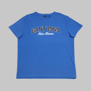 Gant férfi póló, kék, feliratos, 100% pamut