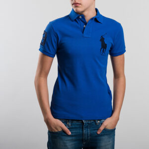 Polo Ralph Lauren férfi galléros póló Big Pony, kék, 100% pamut