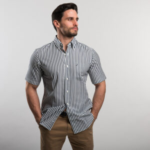 Nautica férfi rövid ujjú ing, fekete csíkos