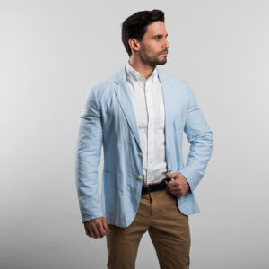 Gant férfi zakó, világoskék, 100% pamut
