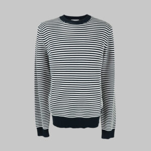 Calvin Klein férfi kötött pulóver, sötétkék-fehér csíkos