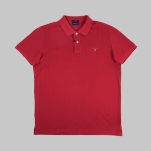 Gant férfi galléros póló, piros, 100% pamut