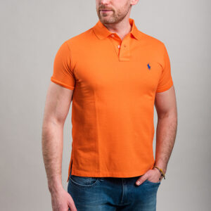 Polo Ralph Lauren férfi galléros póló, narancssárga, 100% pamut