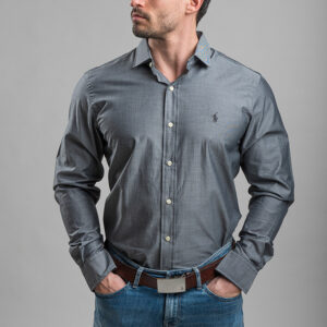 Ralph Lauren férfi hosszú ujjú ing, szürke, 100% pamut