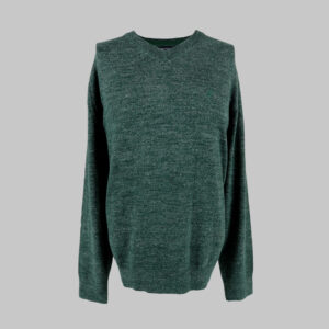 Nautica férfi v-nyakú kötött pulóver, zöld, 100% pamut