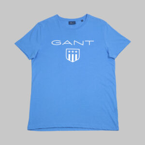 Gant férfi póló, világoskék, feliratos, 100% pamut