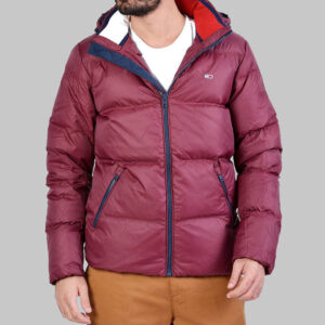 Tommy Hilfiger férfi dzseki, bordó, tollal bélelt