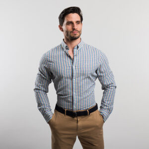 Gant férfi hosszú ujjú ing, színes kockás, tech prep, regular fit