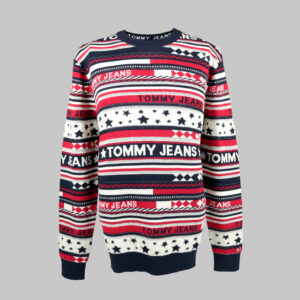 Tommy Hilfiger férfi kötött pulóver, színes mintás