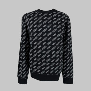 Calvin Klein férfi pulóver, fekete, feliratos, 100% pamut