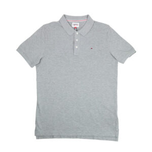 Tommy Hilfiger férfi galléros póló, világosszürke, 100% organikus pamut