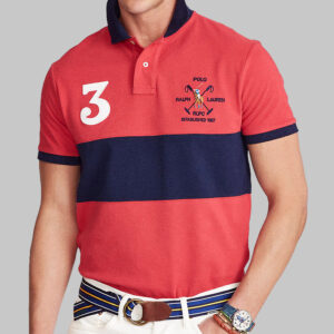 Polo Ralph Lauren férfi galléros póló, piros, 100% pamut