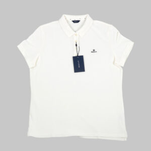 Gant női galléros póló, törtfehér, 100% pamut