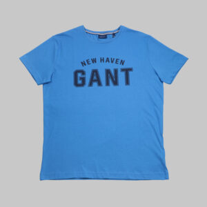 Gant férfi póló, világoskék, feliratos, 100% pamut