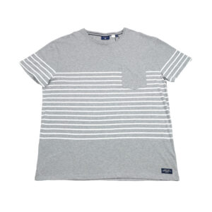 Gant férfi póló, világosszürke csíkos, 100% pamut