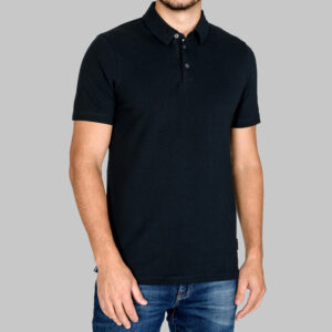 Armani Exchange férfi galléros póló, sötétkék, pamut