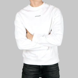 Calvin Klein férfi pulóver, fehér, pamut
