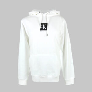 Calvin Klein férfi kapucnis pulóver, fehér, 100% pamut