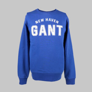 Gant férfi pulóver, kék, feliratos