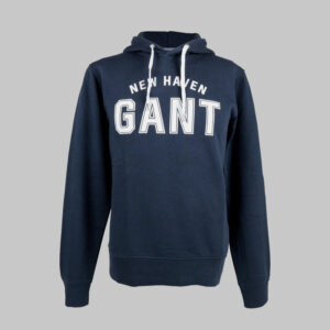 Gant férfi kapucnis pulóver, sötétkék, feliratos