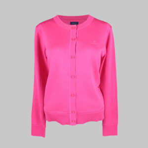 Gant női kötött kardigán, rózsaszín, 100% pamut