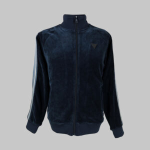 Guess férfi magas nyakú cipzáras kardigán, sötétkék