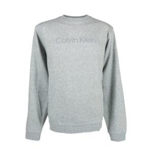 Calvin Klein férfi pulóver, világosszürke, feliratos