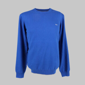 Harmont & Blaine férfi kötött pulóver, kék, pamut-gyapjú