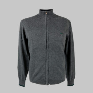 Harmont & Blaine férfi magas nyakú cipzáras kötött kardigán, szürke