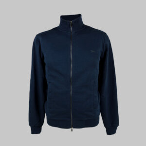 Harmont & Blaine férfi magas nyakú cipzáros kötött kardigán, sötétkék