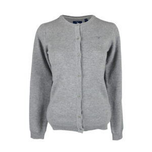 Gant női kötött kardigán, szürke, báránygyapjú