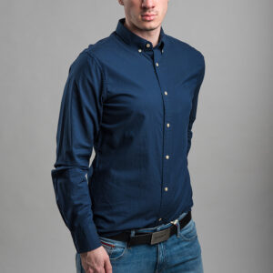 Gant férfi hosszú ujjú ing, kék, tech prep, slim fit