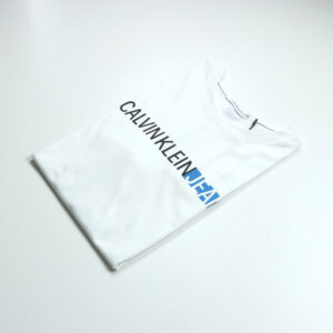 Calvin Klein férfi póló, fehér, feliratos, 100% organikus pamut