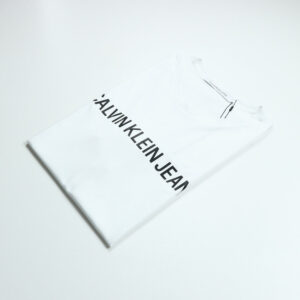 Calvin Klein férfi póló, fehér, feliratos, 100% organikus pamut