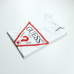 Guess férfi póló, fehér, feliratos, 100% pamut, slim fit