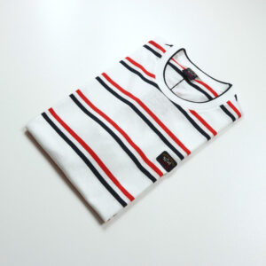 Paul & Shark férfi póló, fehér csíkos, 100% pamut