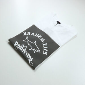 Paul & Shark férfi póló, fehér, feliratos, 100% pamut