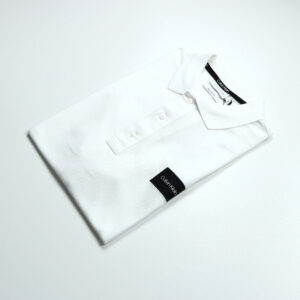 Calvin Klein férfi galléros póló, fehér, 100% pamut, regular fit