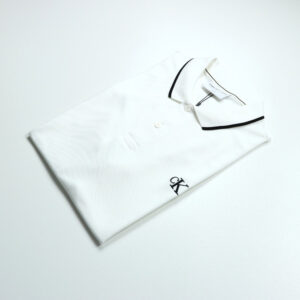 Calvin Klein férfi galléros póló, fehér, pamut, slim fit