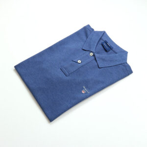 Gant férfi galléros póló, kék, 100% pamut, regular fit