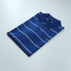 Paul & Shark férfi galléros póló, kék csíkos, 100% pamut