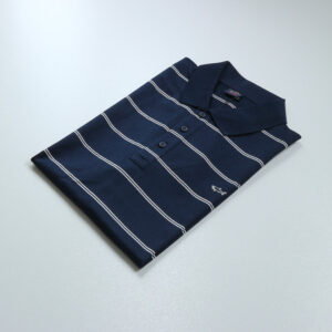 Paul & Shark férfi galléros póló, sötétkék csíkos, 100% pamut