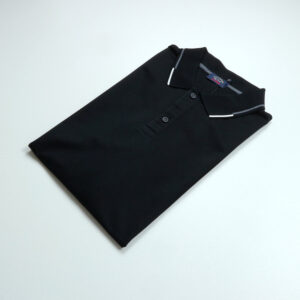 Paul & Shark férfi galléros póló, fekete, 100% pamut